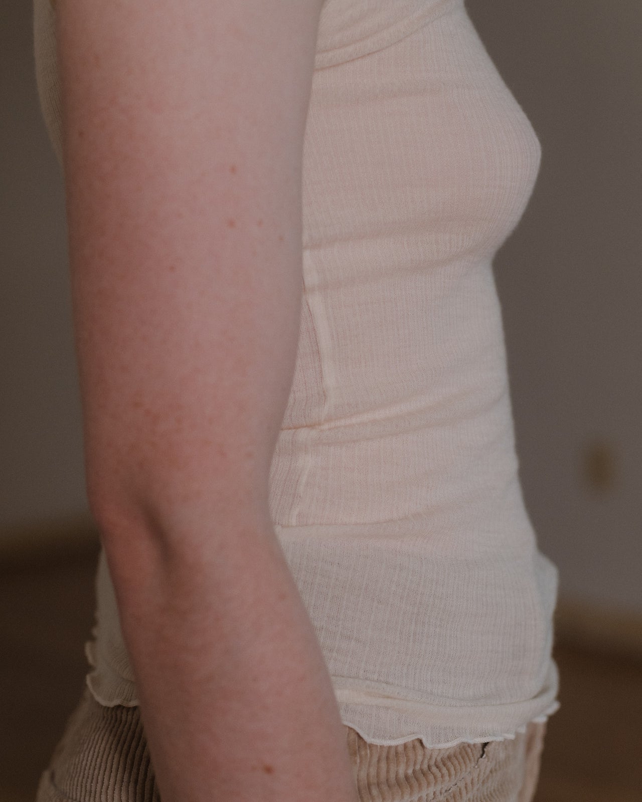 Disc Top - Fine Wool Rib - Undyed