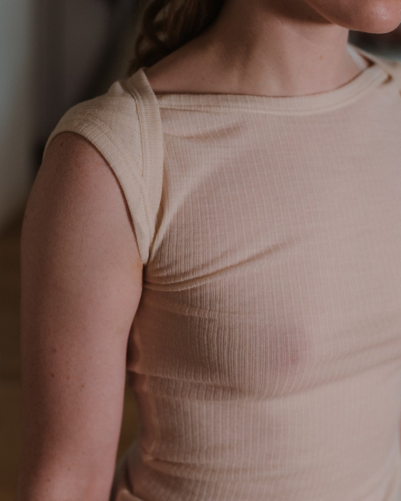 Disc Top - Fine Wool Rib - Undyed
