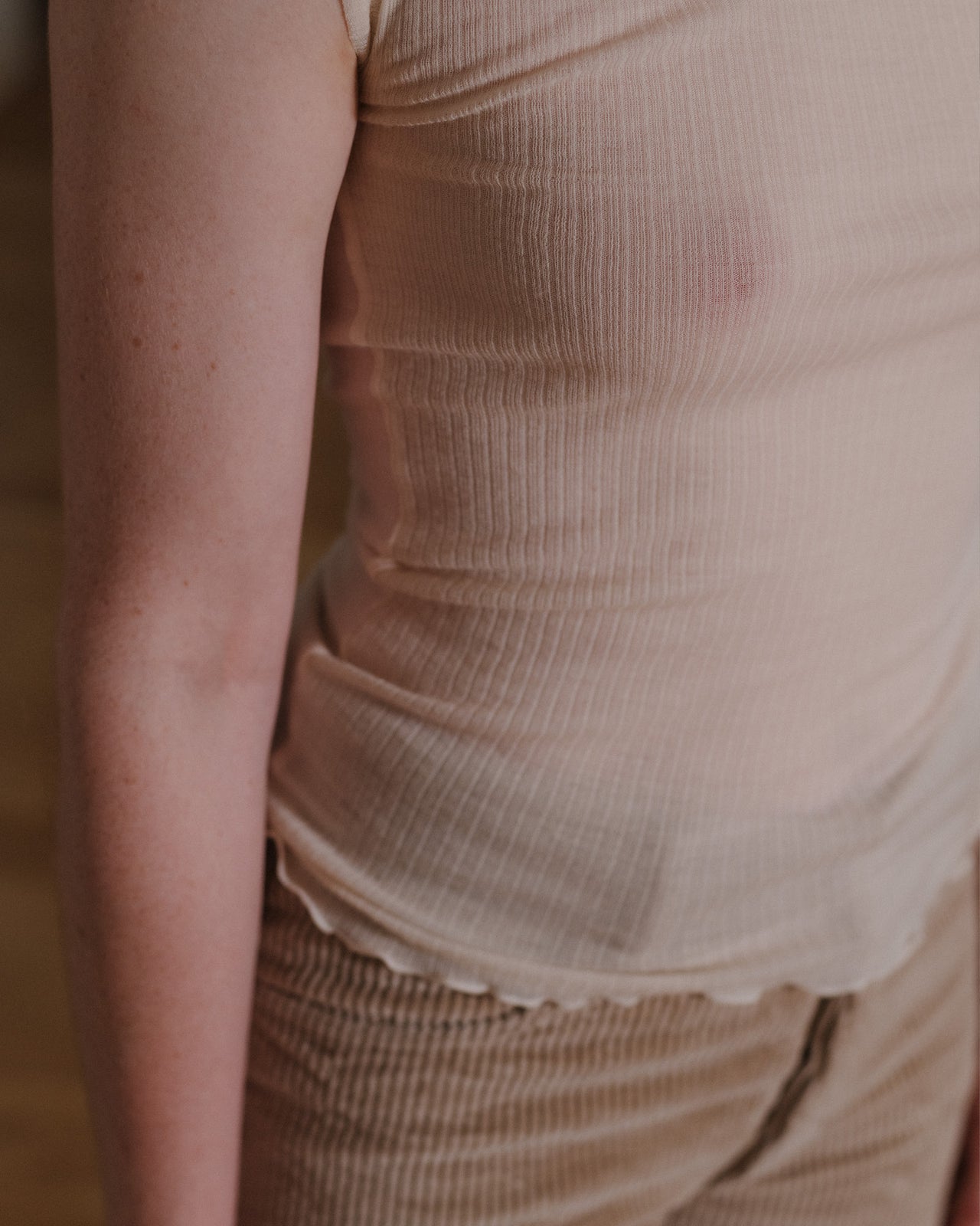 Disc Top - Fine Wool Rib - Undyed