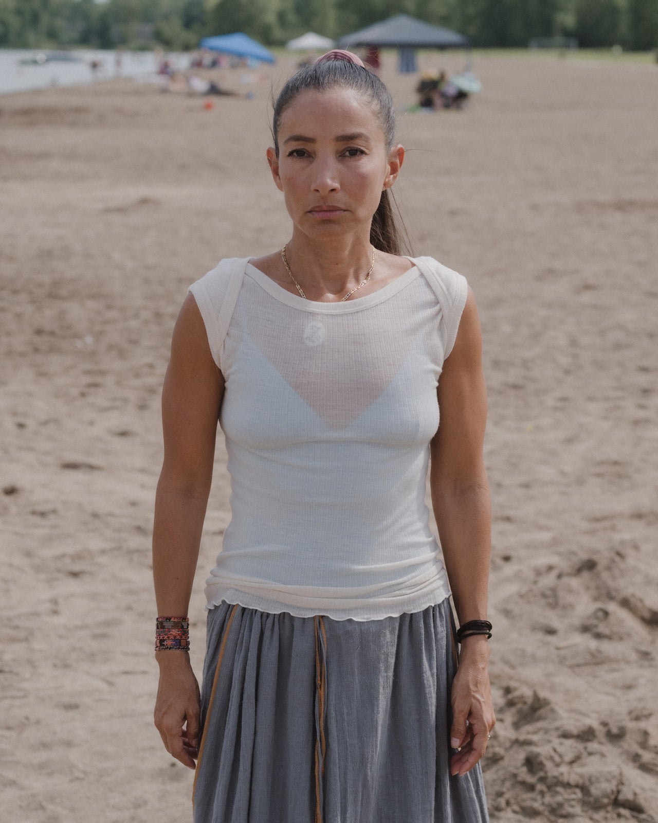 Disc Top - Fine Wool Rib - Undyed