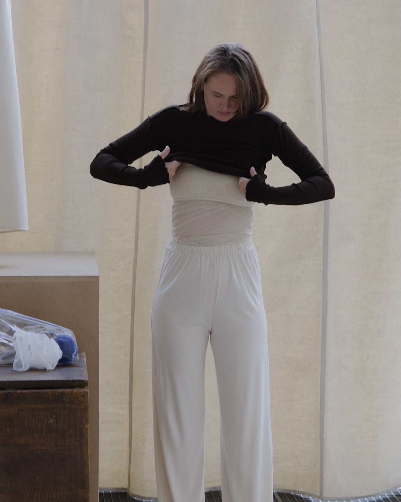 Domond Pants - Wild Silk Jersey - Undyed