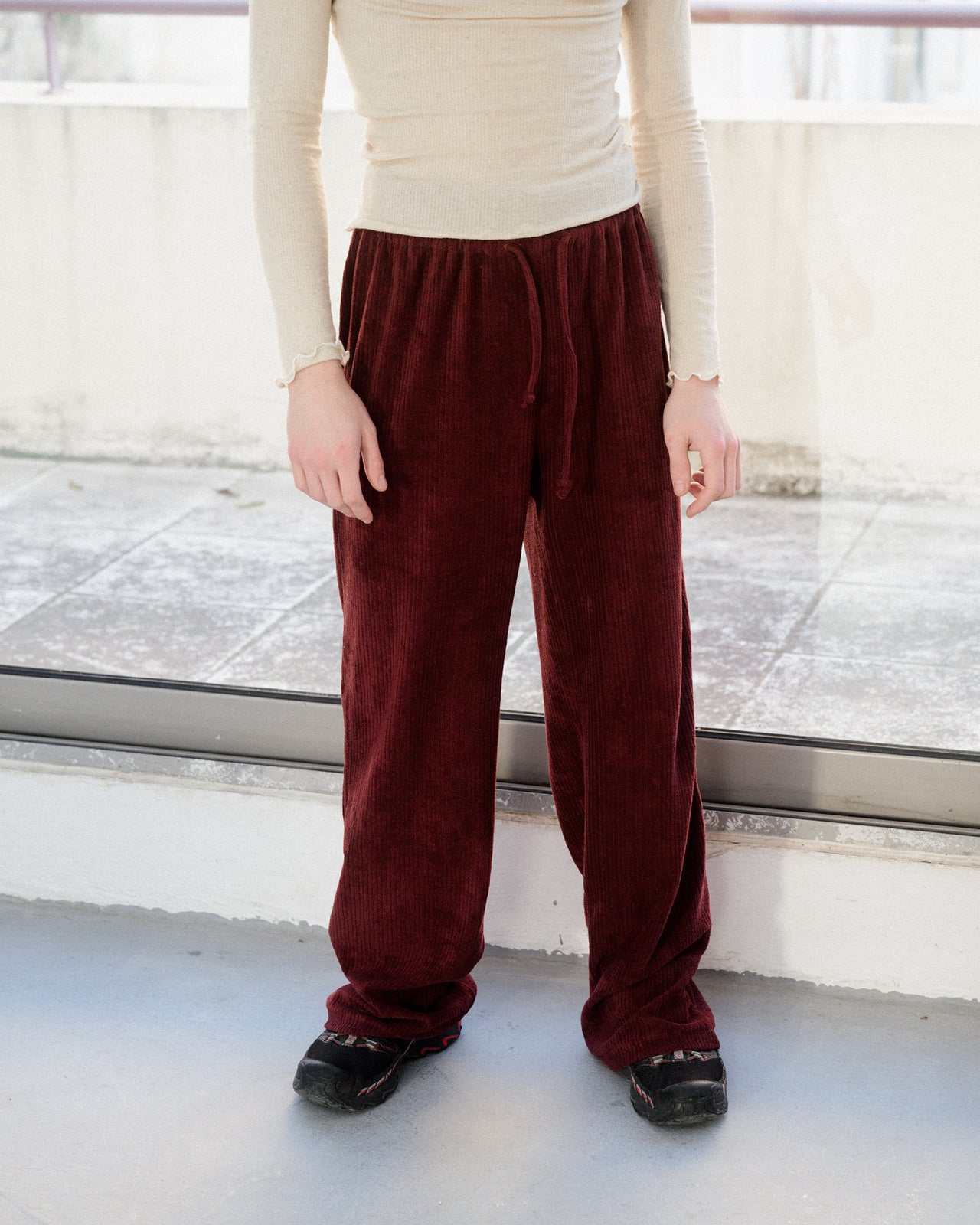Douglas Pants - Organic Cotton Terry - Aster Brown Red