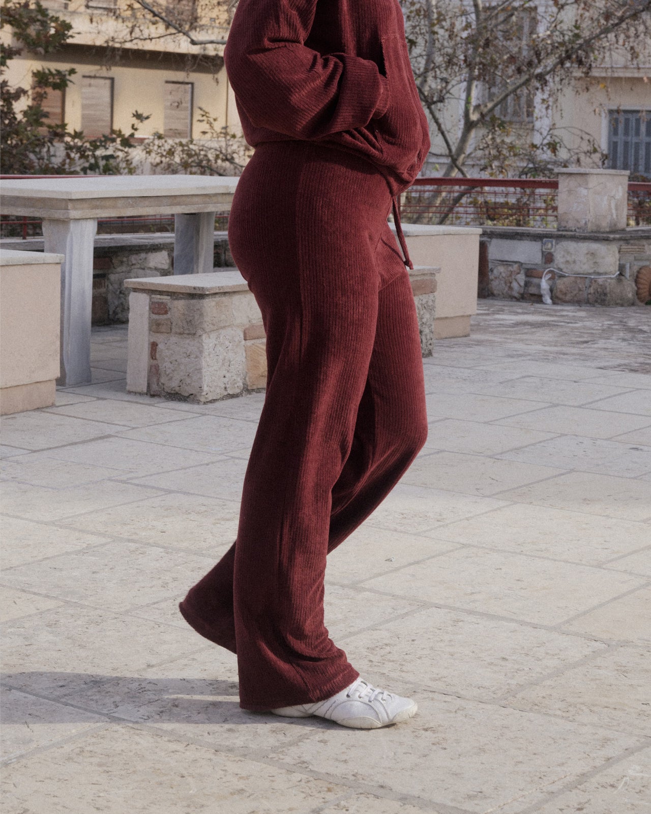 Douglas Pants - Organic Cotton Terry - Aster Brown Red