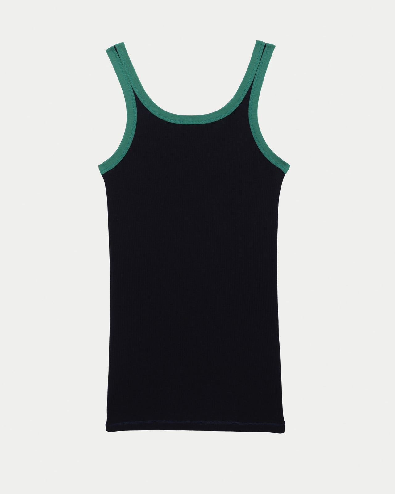 Drive Tank - Organic Cotton Rib - Murano Navy / Green