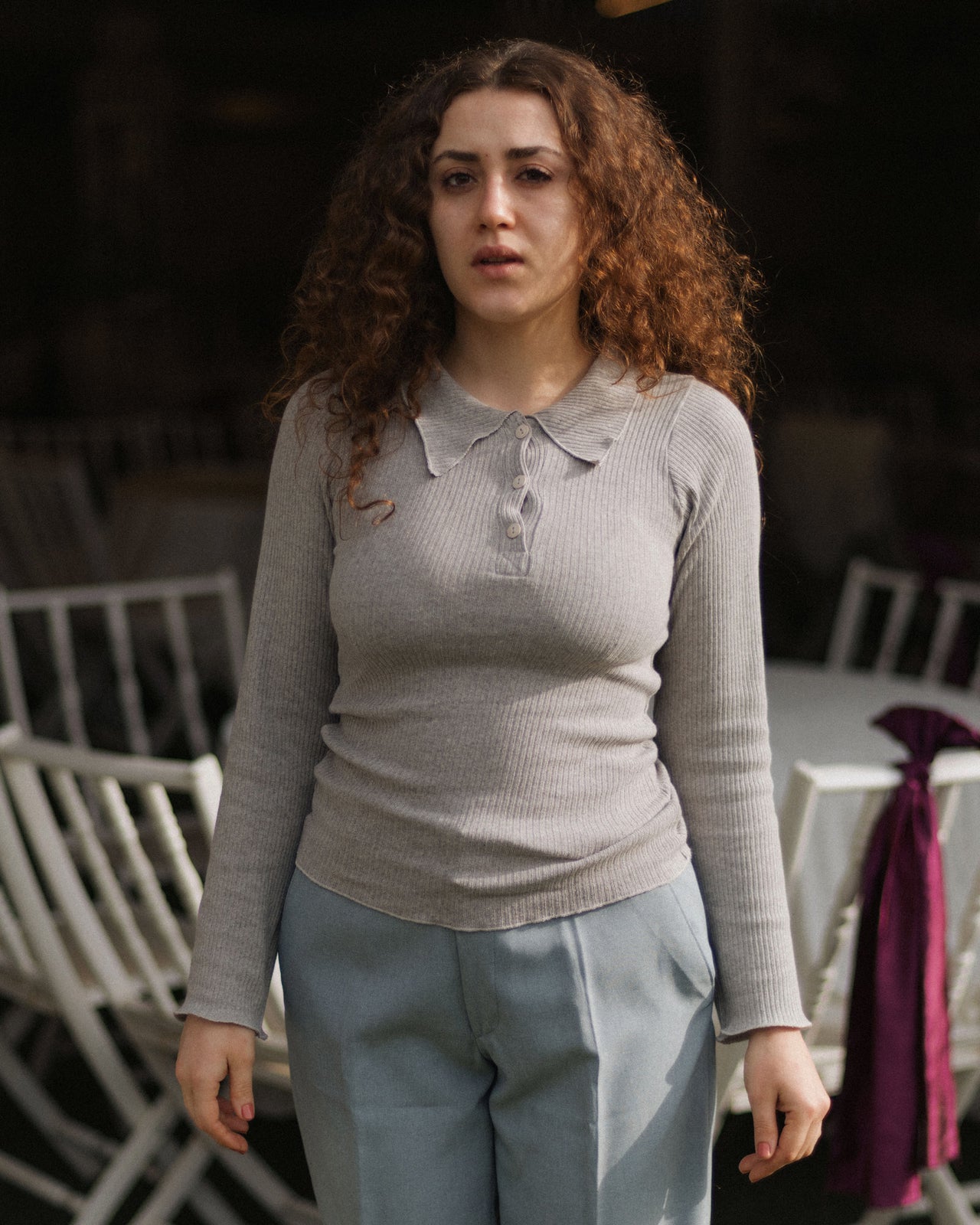 Dual Long Sleeve Tee - Recycled Cotton Rib - Grey Melange