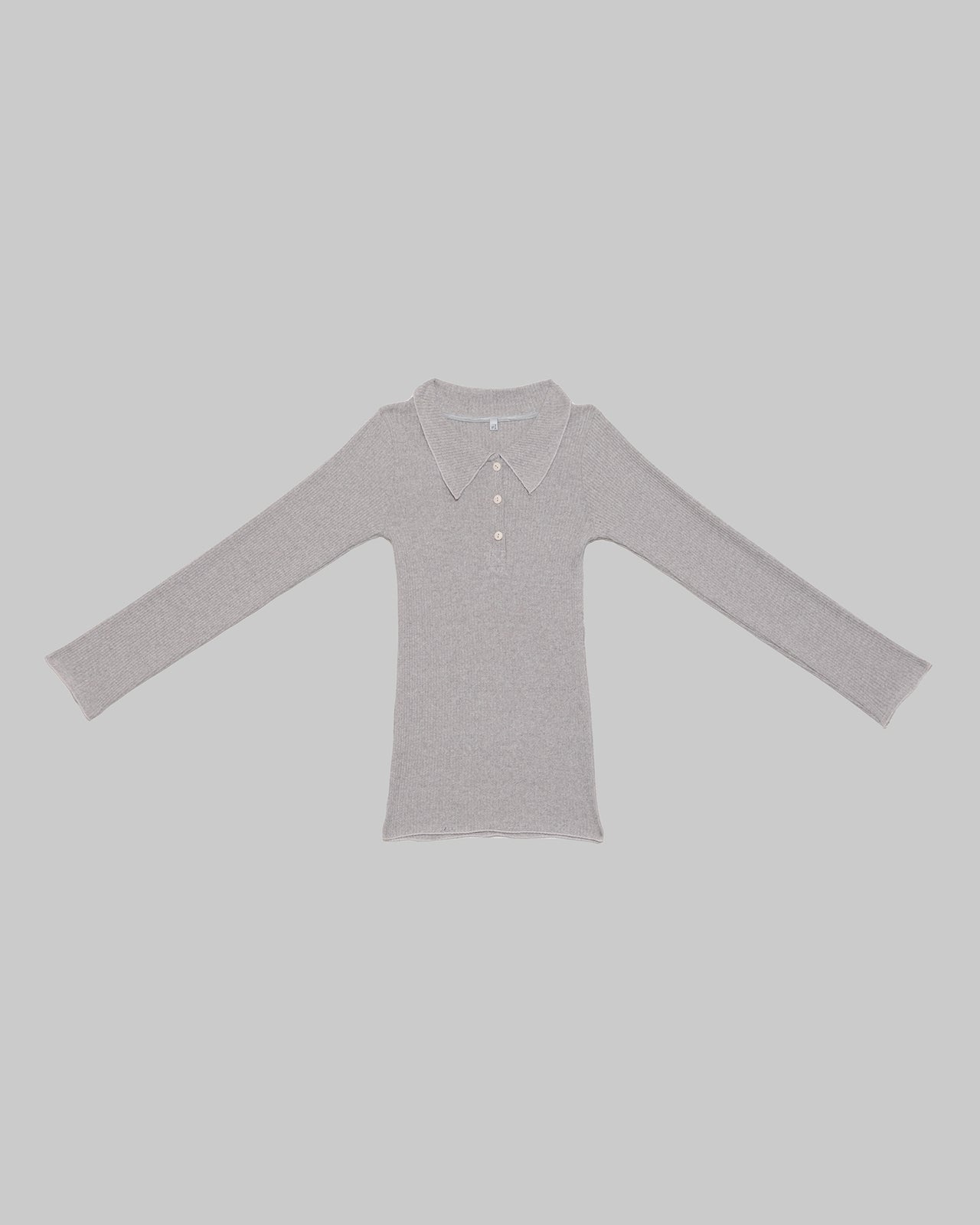 Dual Long Sleeve Tee - Recycled Cotton Rib - Grey Melange