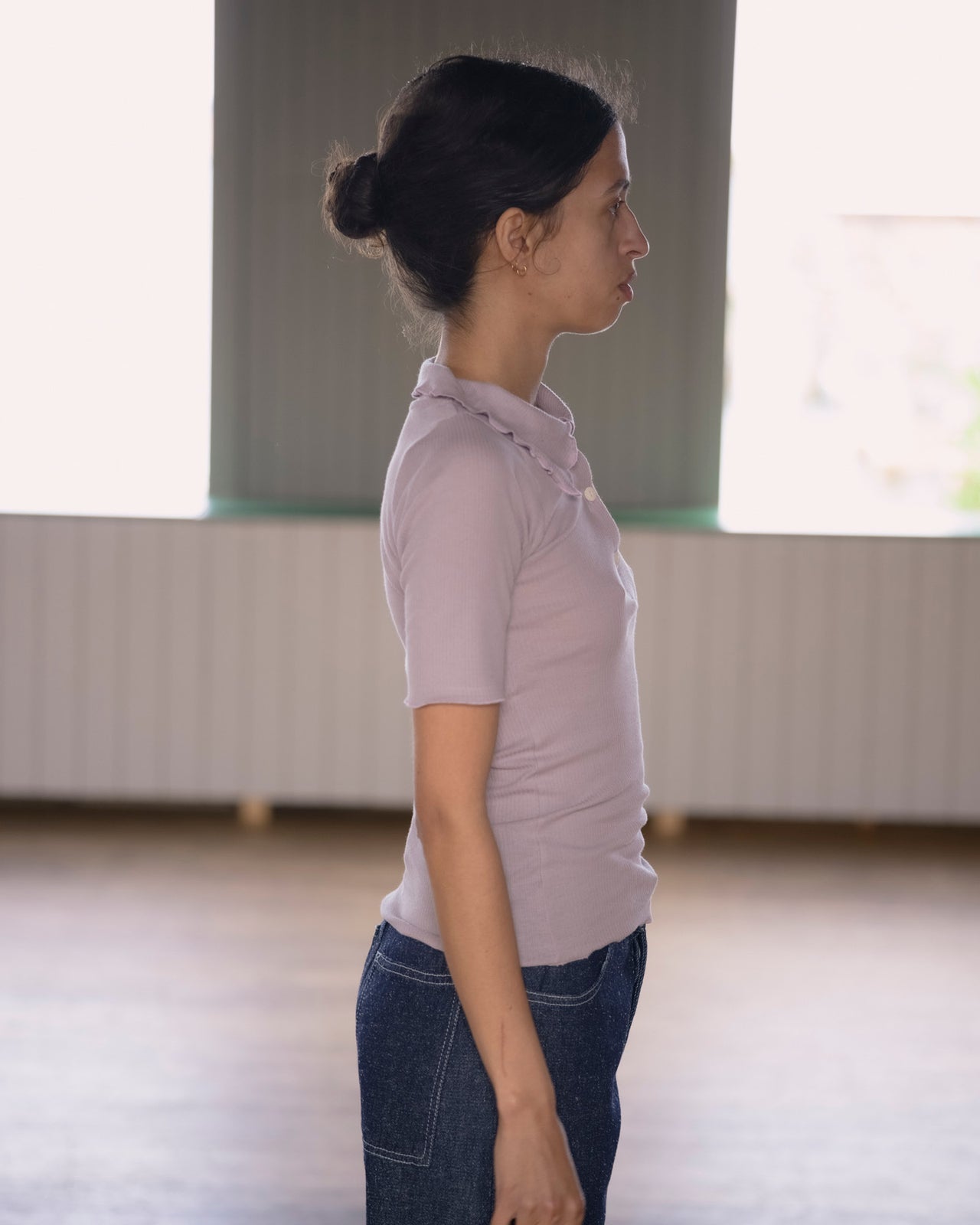 Dual Polo - Fine Organic Cotton Rib - Verbe Purple