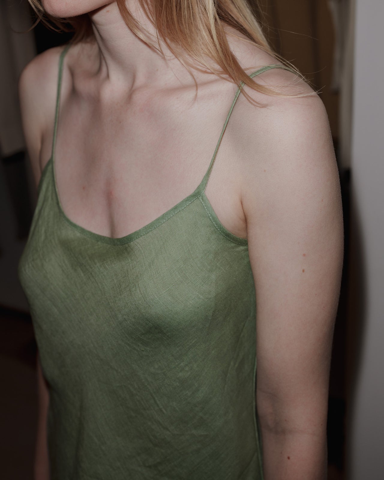 Dydine Dress - Sheer Linen - Salvie Green - AU23