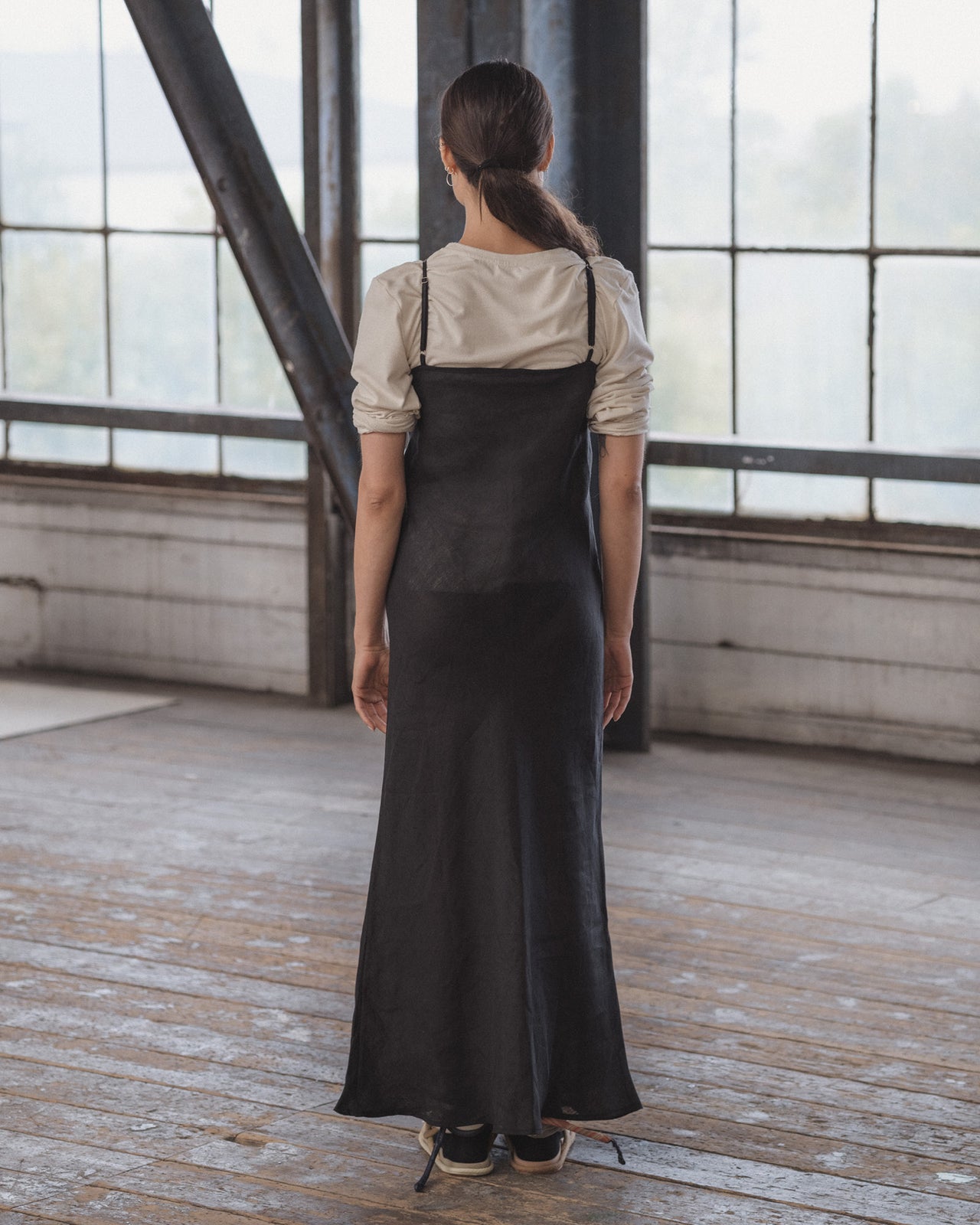 Dydine Dress - Sheer Linen - Black