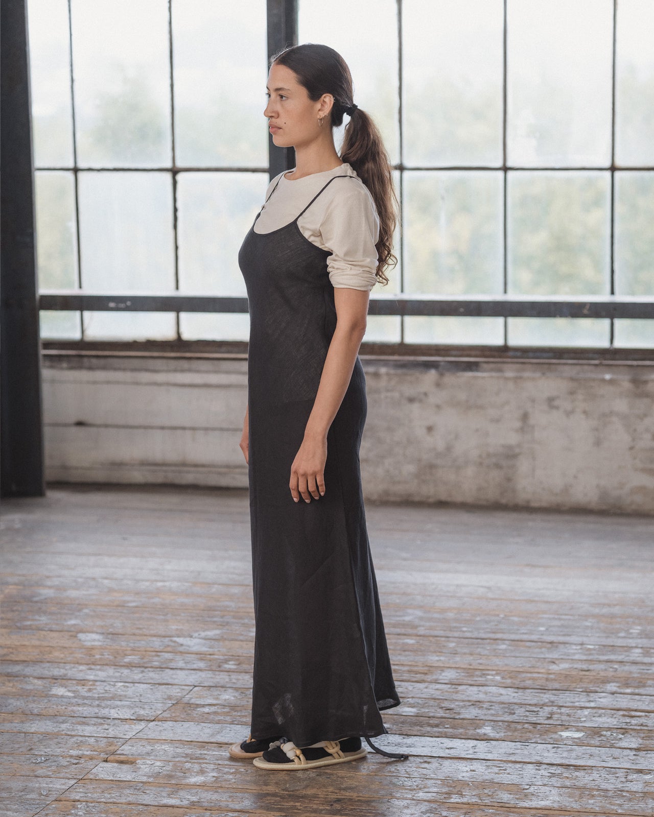 Dydine Dress - Sheer Linen - Black