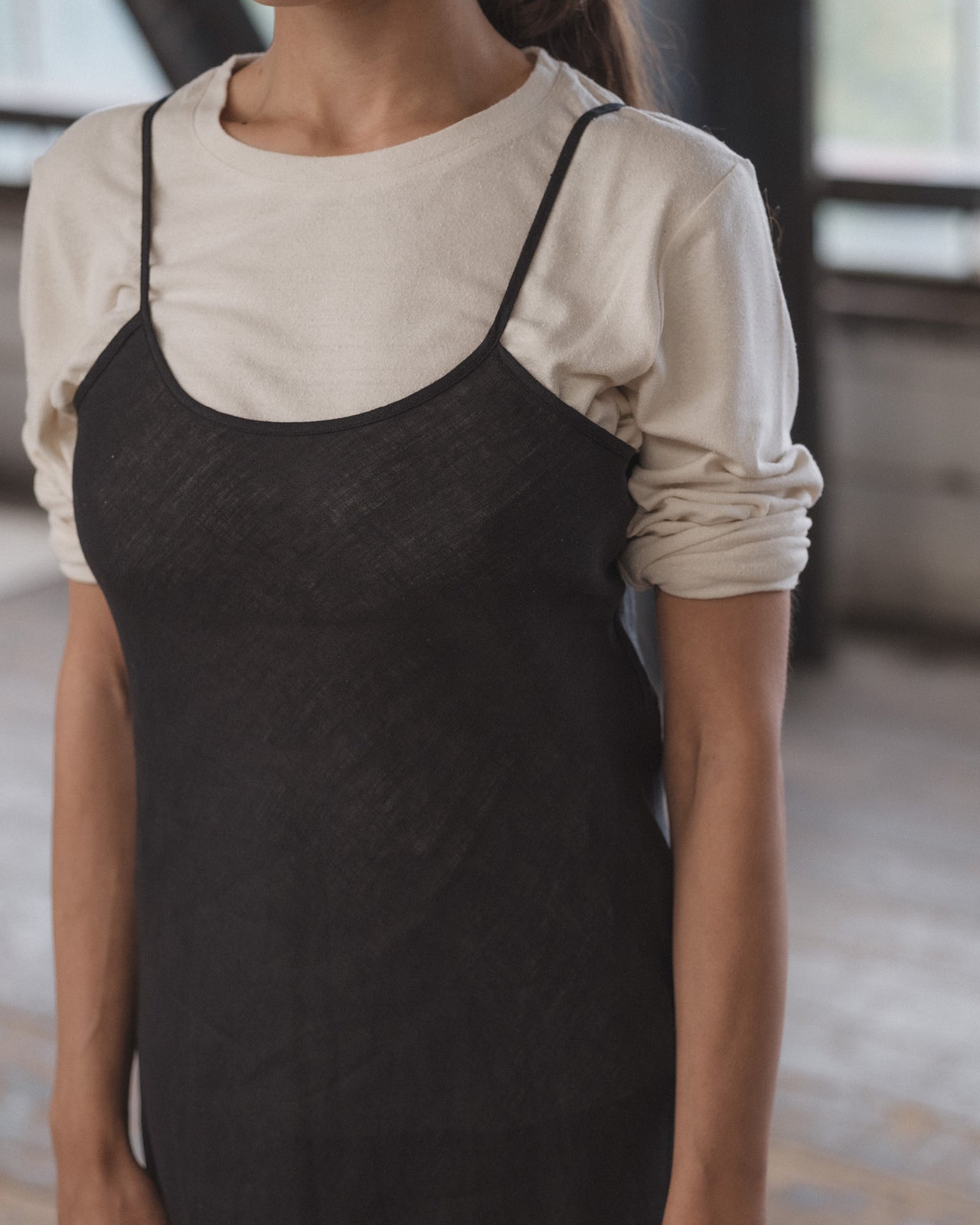 Dydine Dress - Sheer Linen - Black