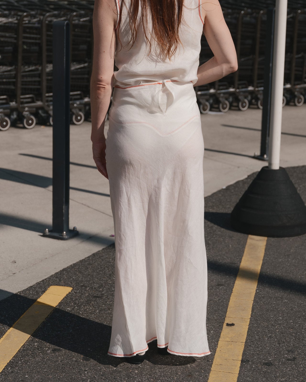 Dydine Fitted Skirt - Sheer linen - Undyed