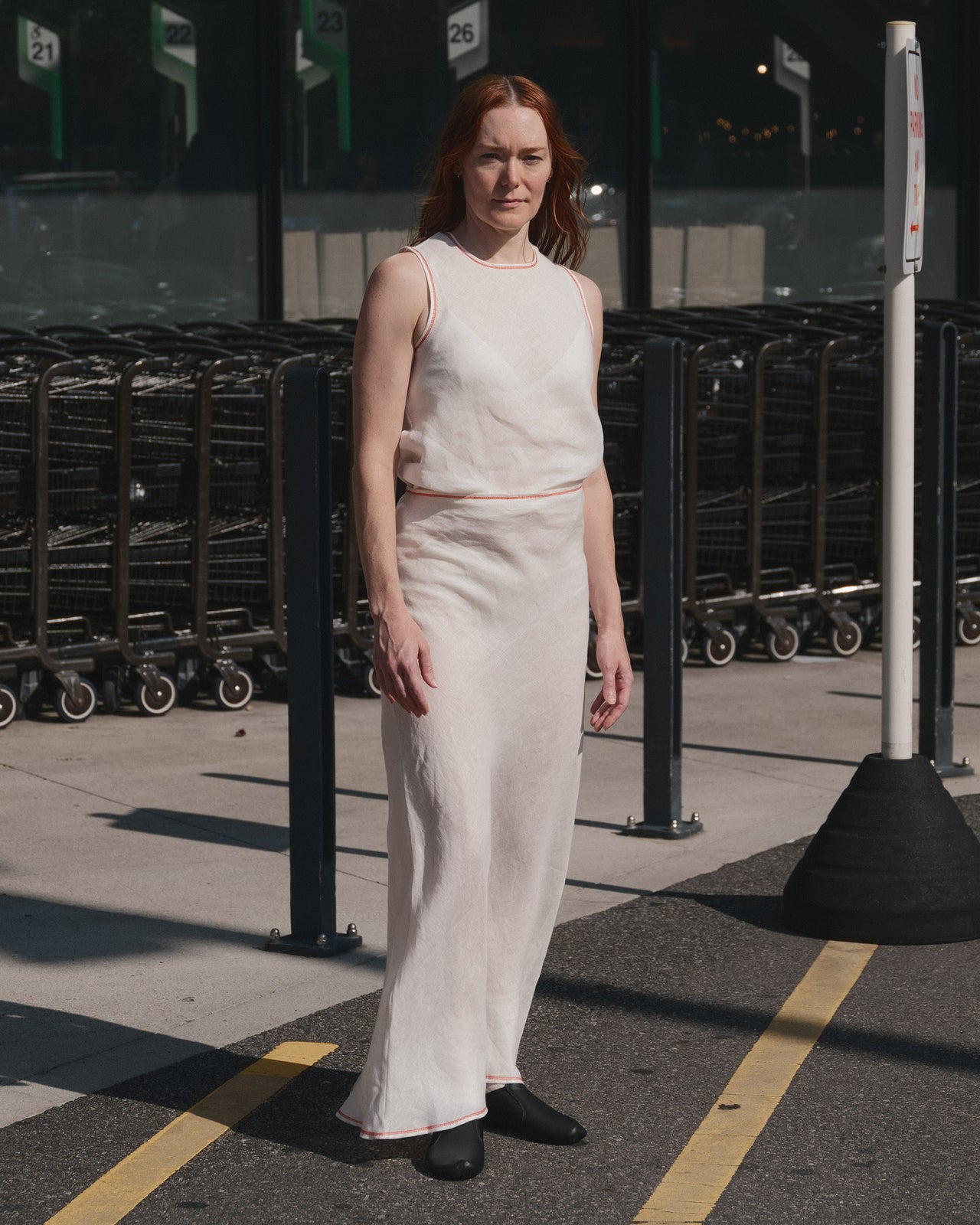 Dydine Fitted Skirt - Sheer linen - Undyed