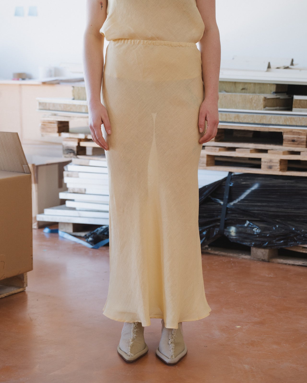 Dydine Skirt - Fine Linen - Ana Yellow