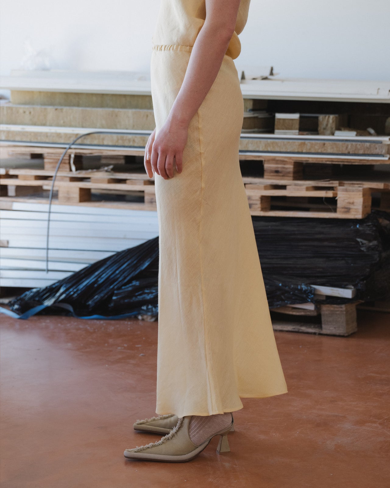 Dydine Skirt - Fine Linen - Ana Yellow