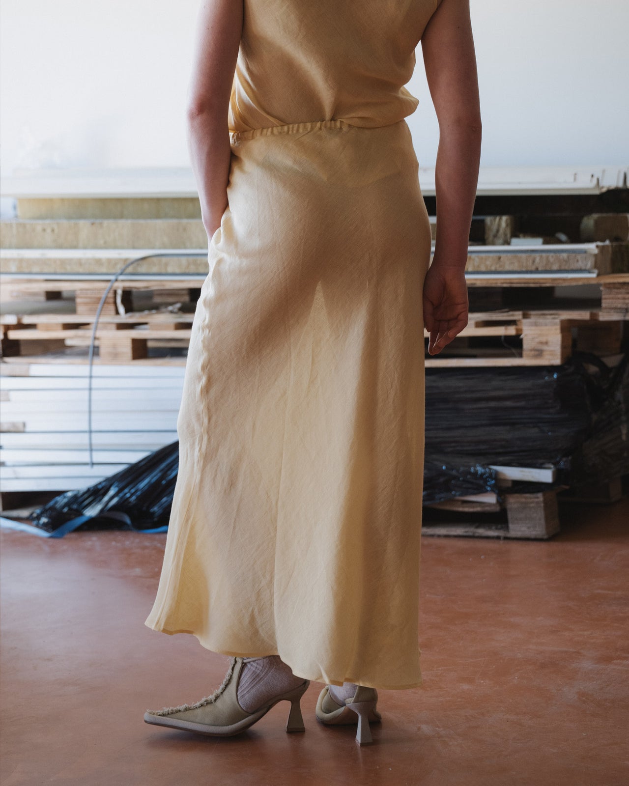Dydine Skirt - Fine Linen - Ana Yellow