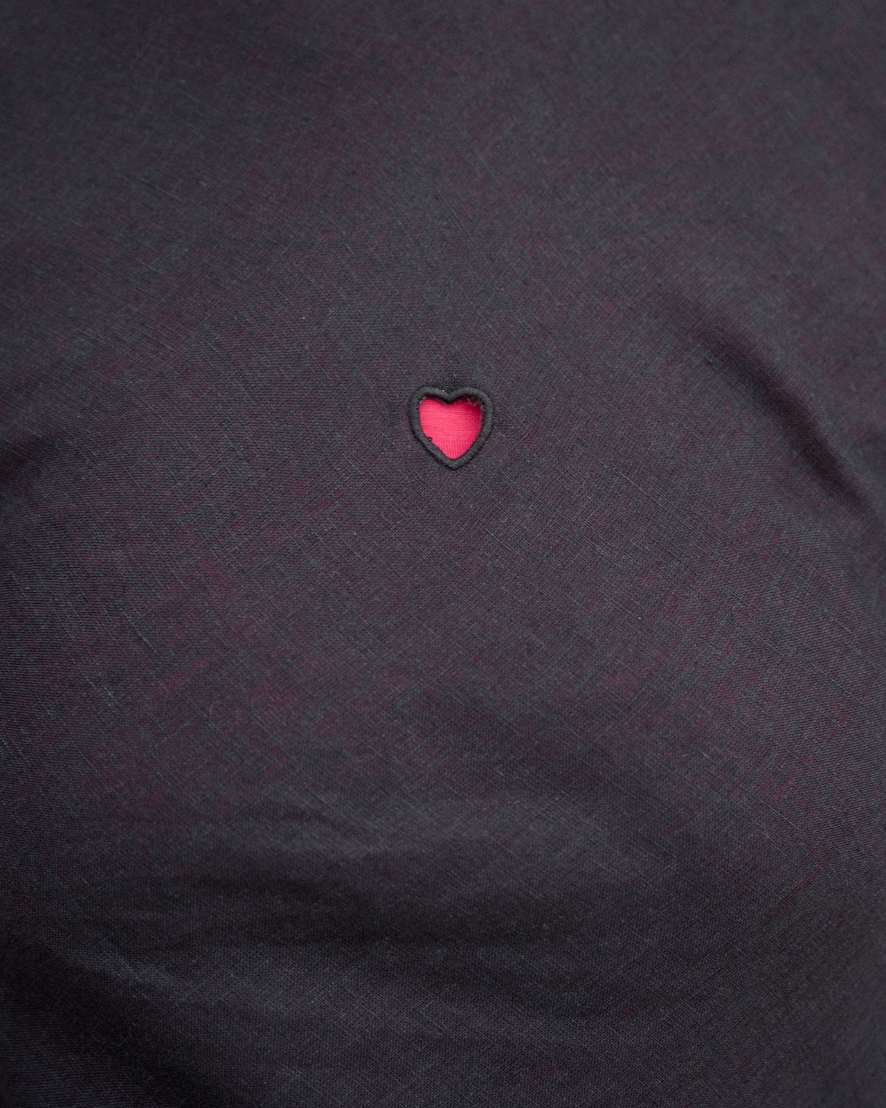 Dydine Heart Tank Dress - Fine Linen - Black