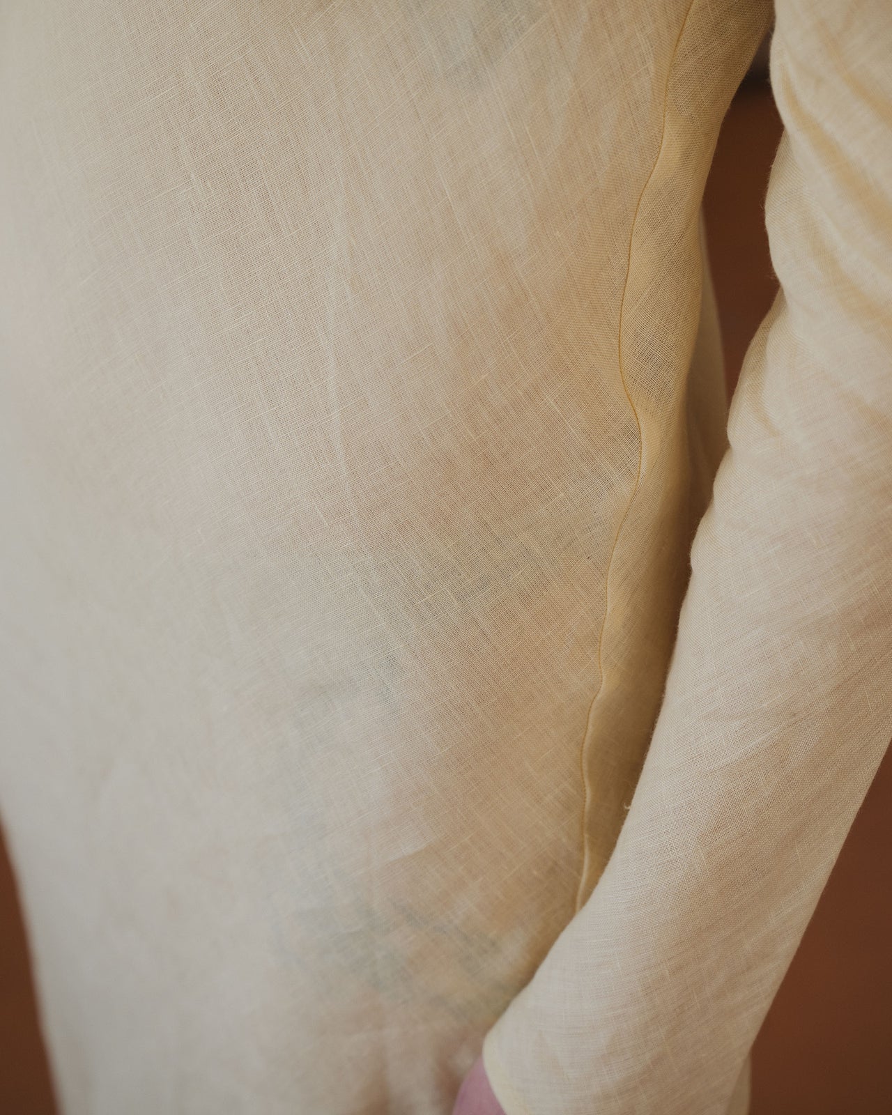 Dydine Long Sleeve Dress - Fine Linen - Ana Yellow