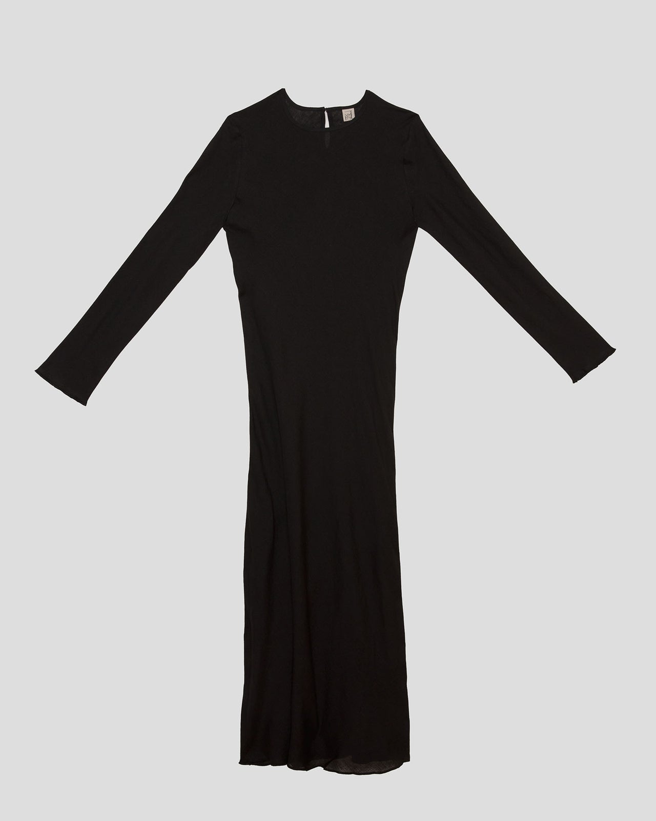 Dydine Longsleeve Dress - Sheer Linen - Black - AU23