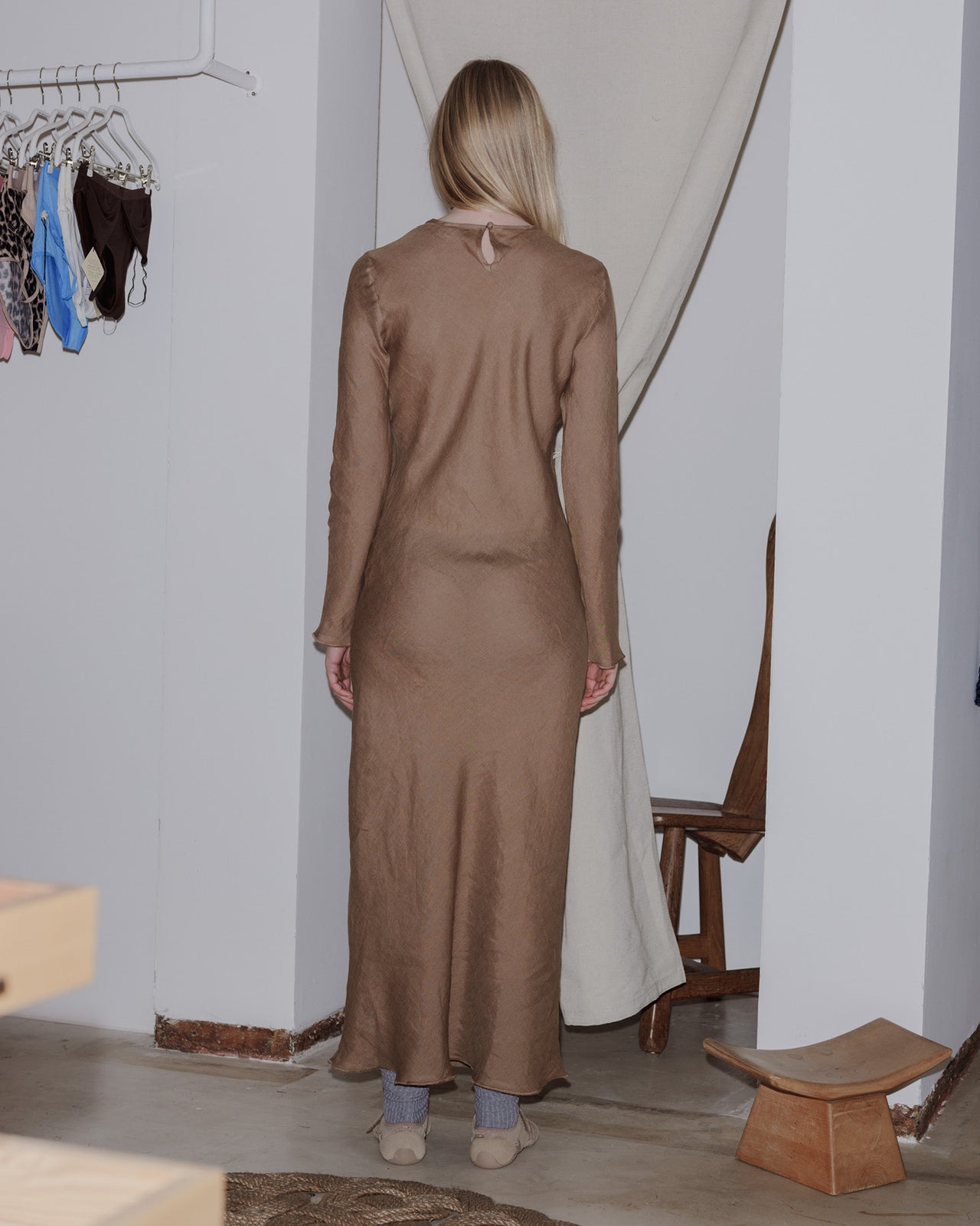 Dydine Longsleeve Dress - Sheer Linen - Ocular - AU23