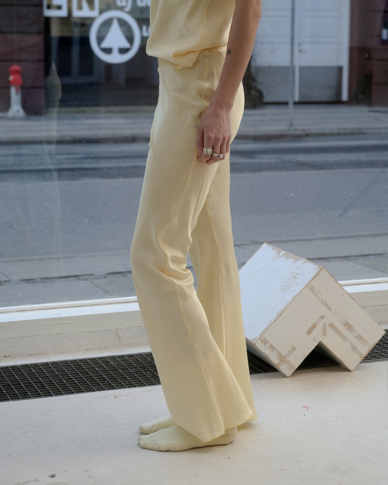 Dydine Pants - Ecovero Satin - Sophia Yellow