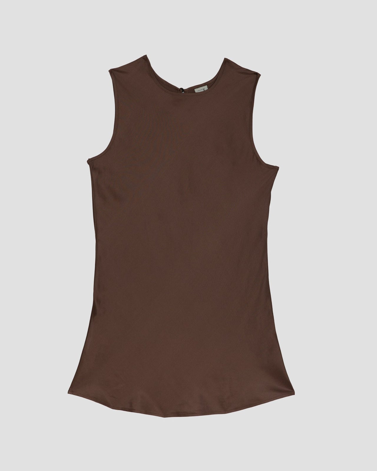 Dydine Tank Top - Ecovero Satin - Dark Brown