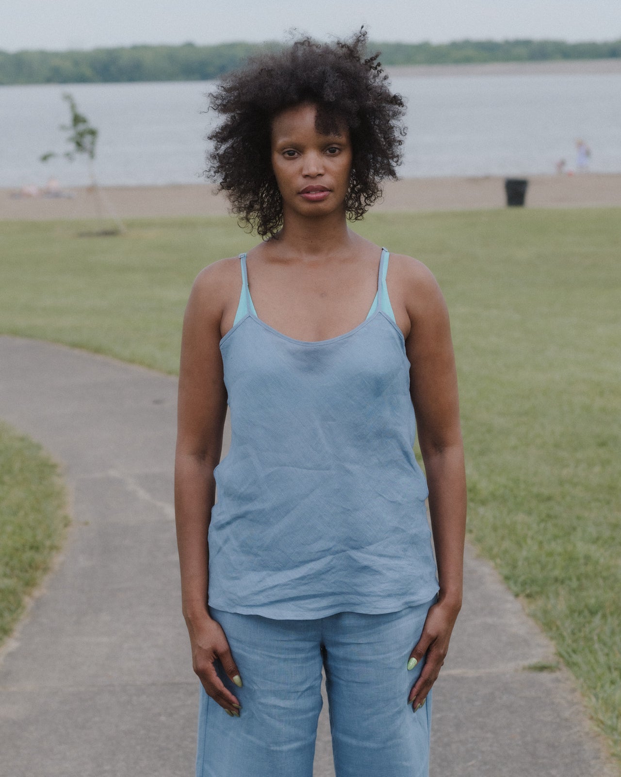 Dydine Top - Fine Linen - Truss Blue