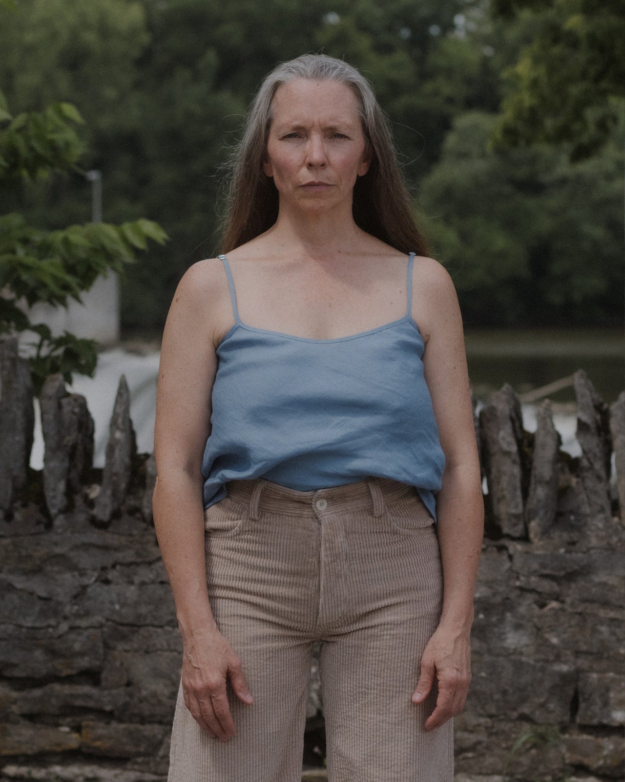 Dydine Top - Fine Linen - Truss Blue