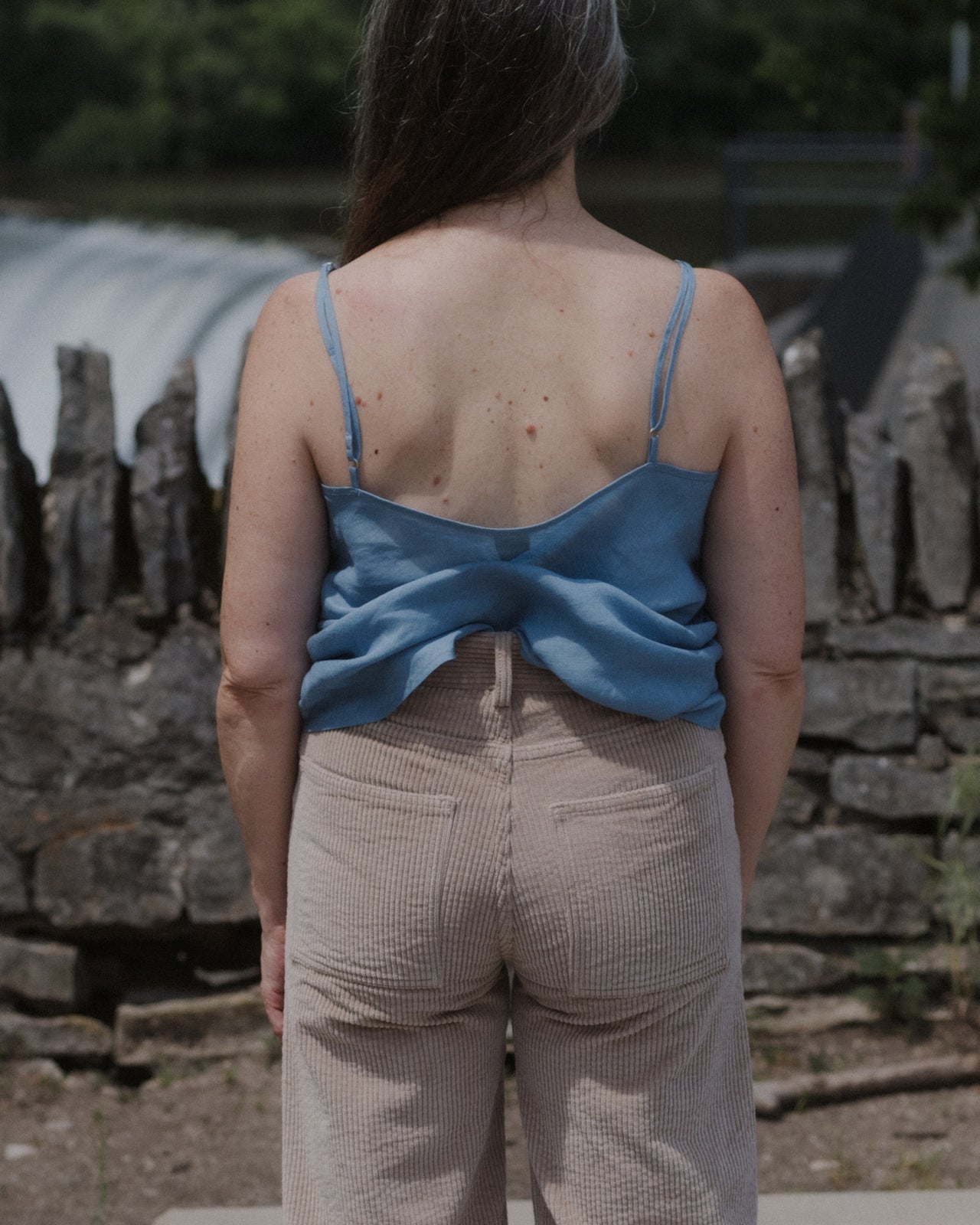 Dydine Top - Fine Linen - Truss Blue