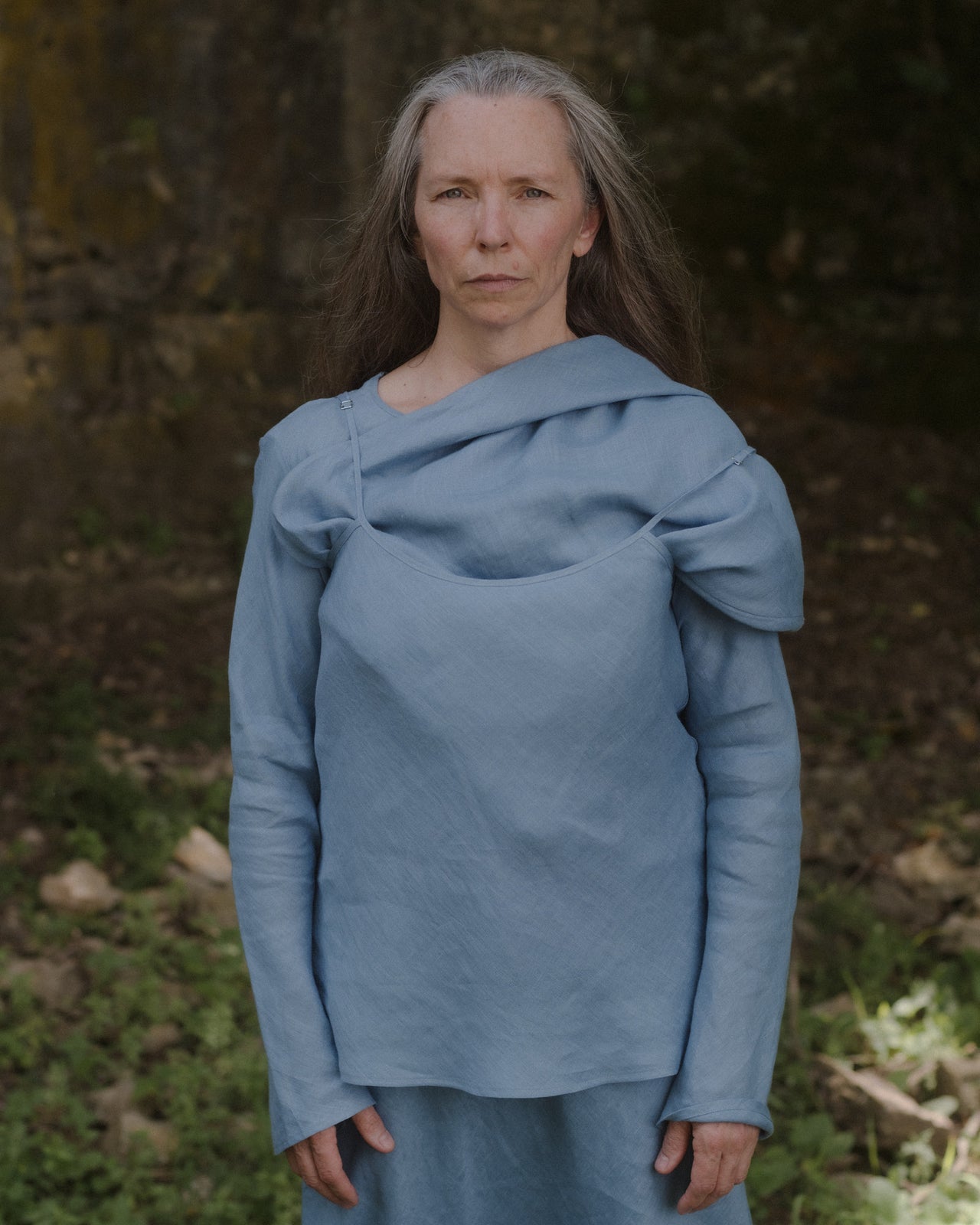 Dydine Top - Fine Linen - Truss Blue