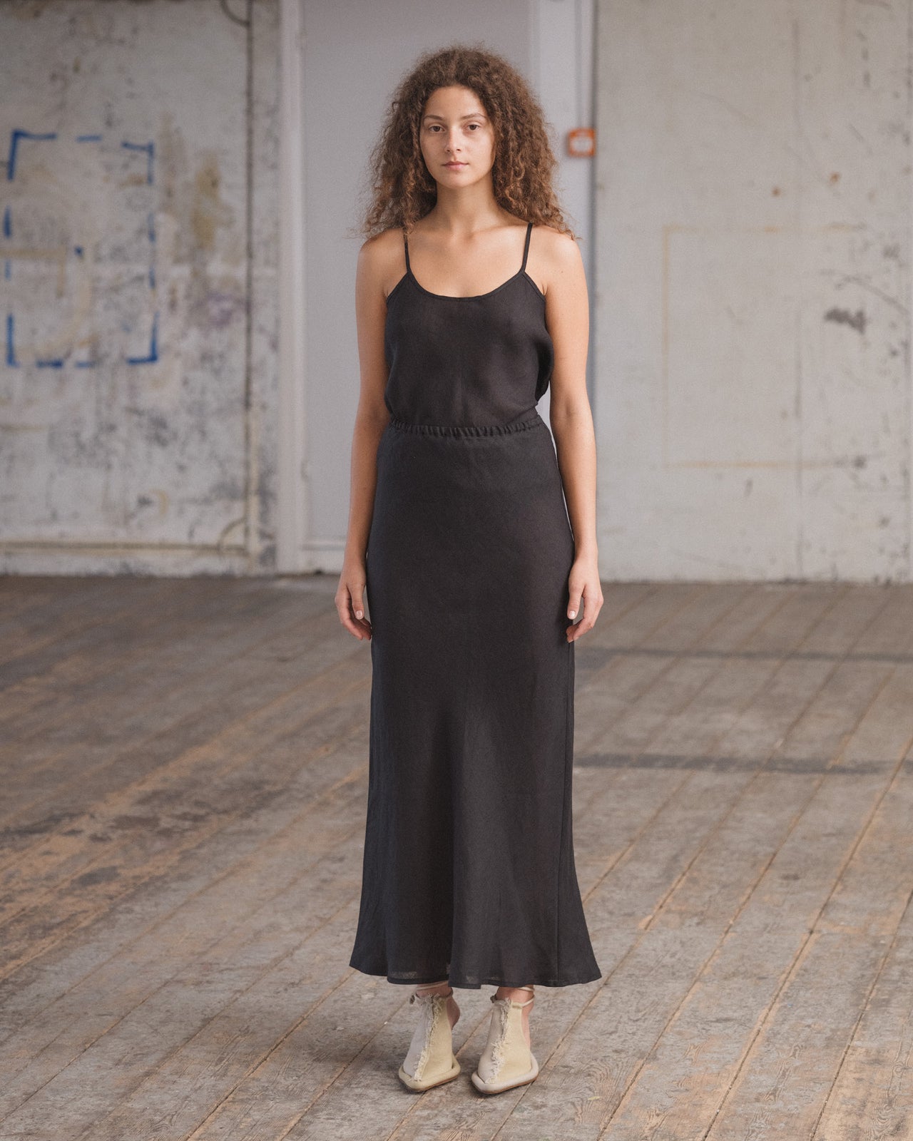 Dydine Top - Sheer Linen - Black – Baserange Store