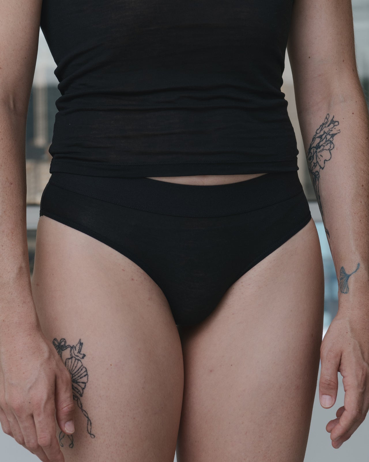 Elastic Bell Pants - Bamboo Lyocell - Black