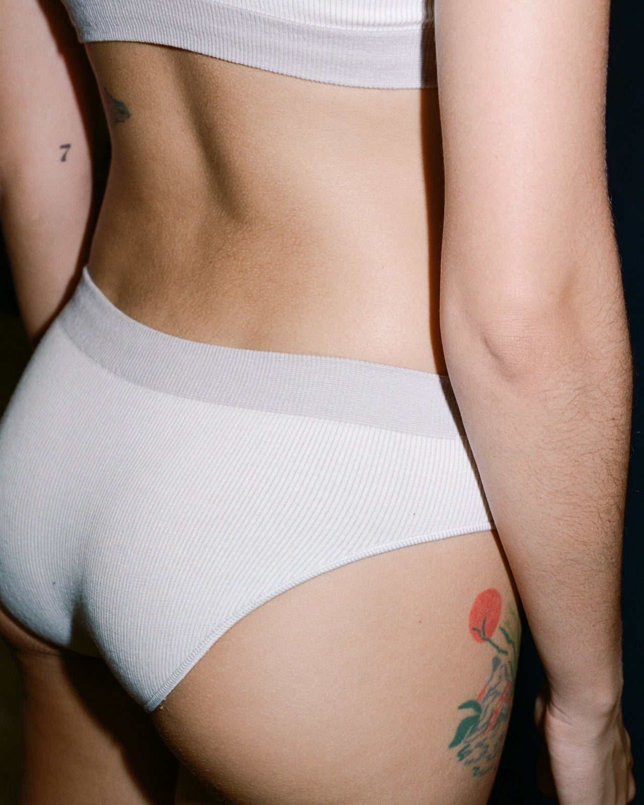 Fine Seamless Bell Pants - Seamless Rib - Light Grey