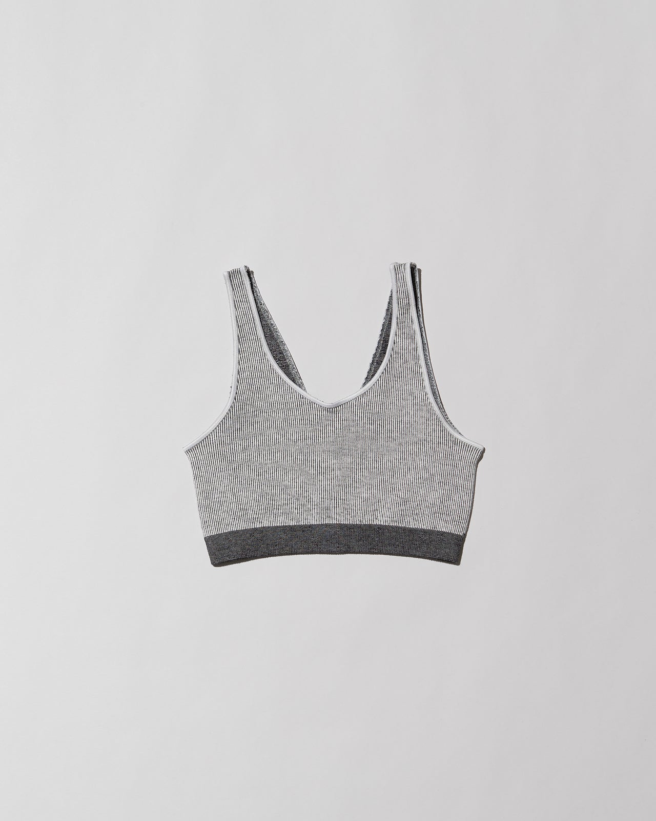 Fine Seamless Scoop Top - Seamless Rib - Stripe