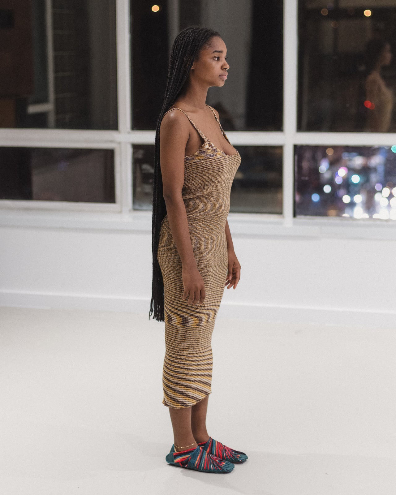 Flute Dress - Ecovero Viscose - Brown Melange