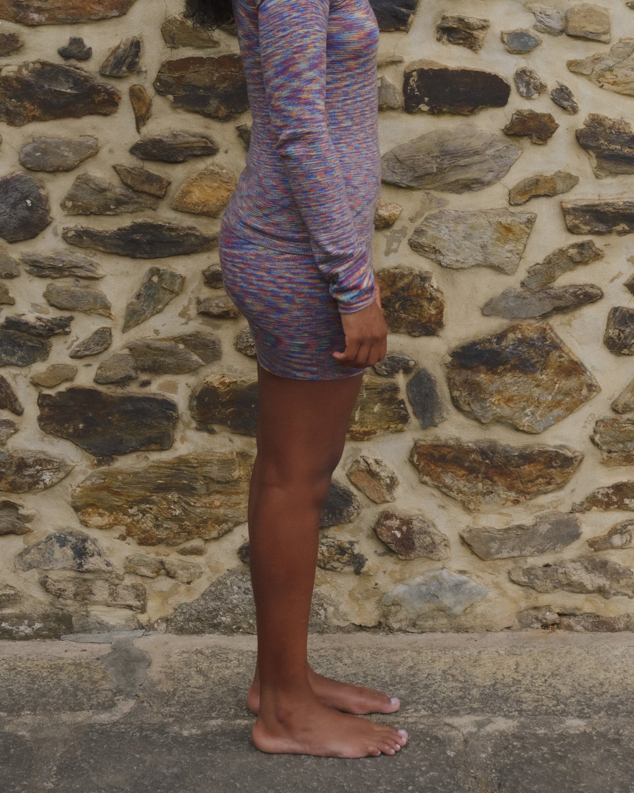 Flute Skirt - Organic Cotton Knit - Multicoloured