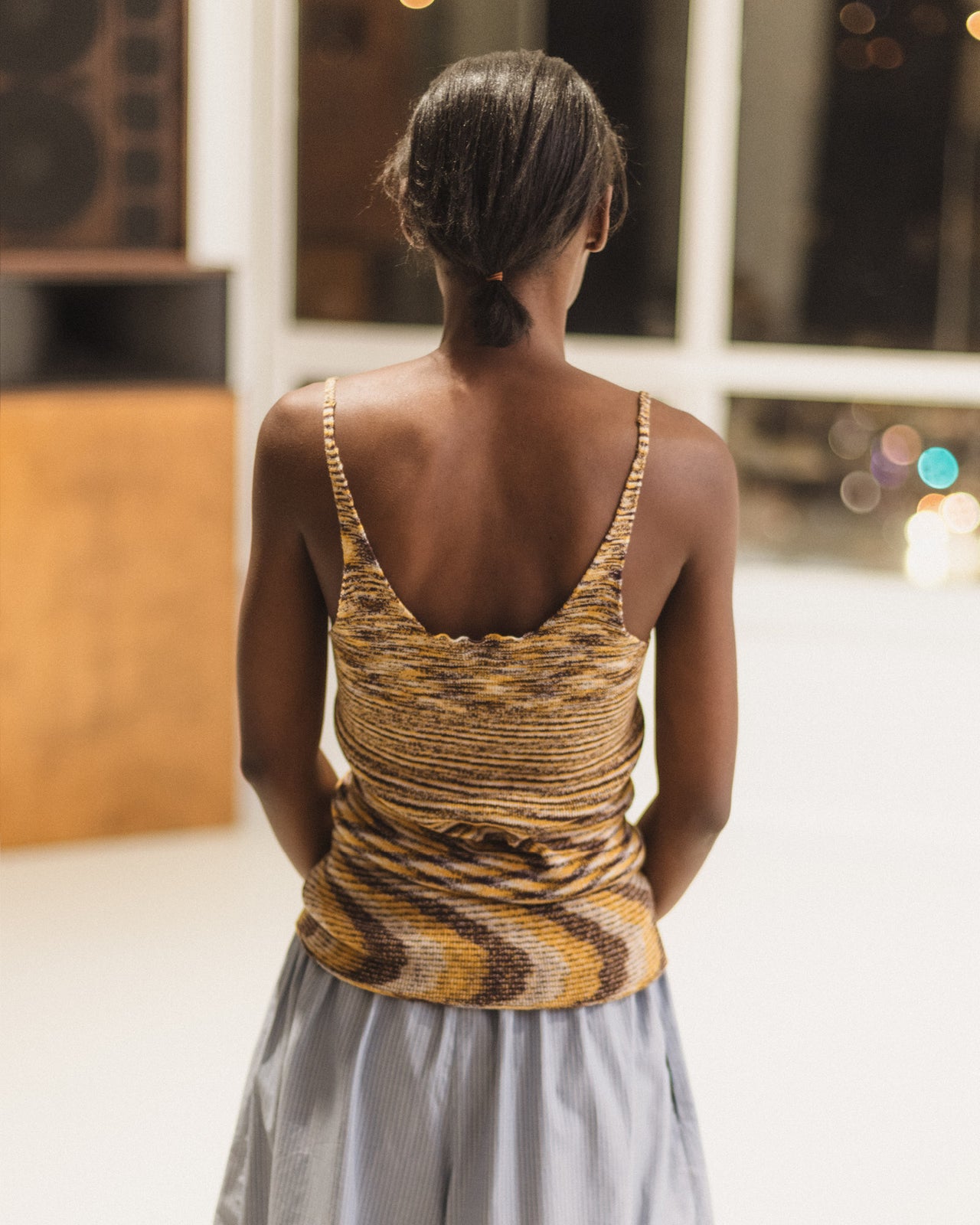 Flute Tank - Ecovero Viscose - Brown Melange