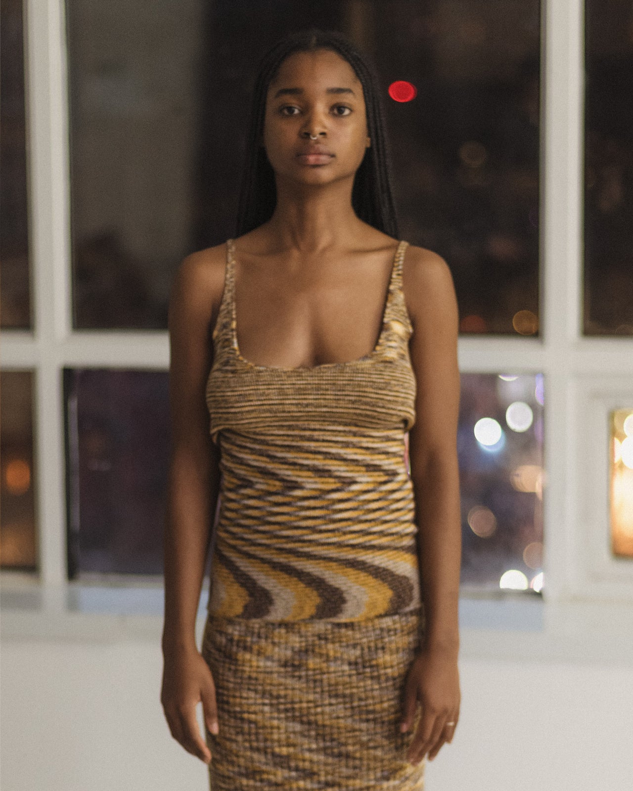 Flute Tank - Ecovero Viscose - Brown Melange