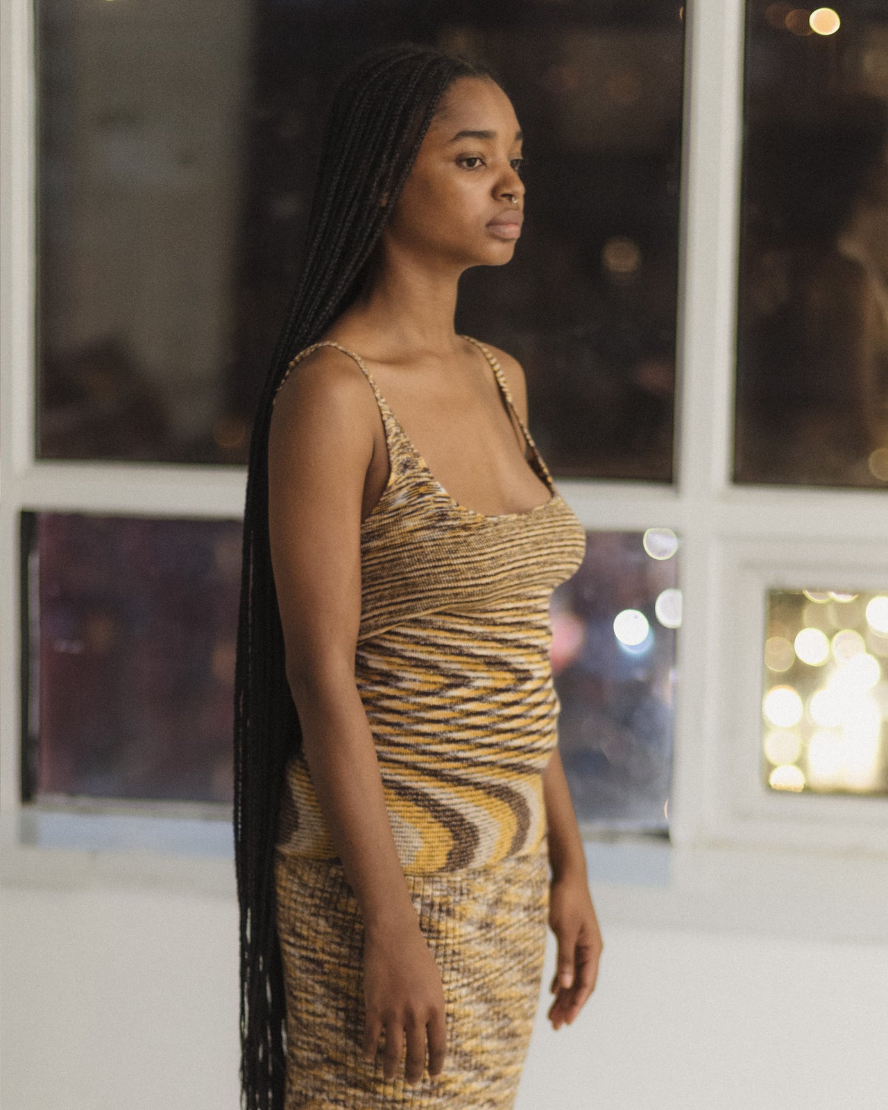 Flute Tank - Ecovero Viscose - Brown Melange