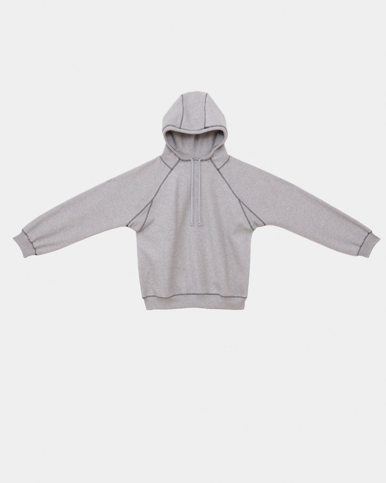 Fold Hoodie - Recycled Cotton - Grey Melange