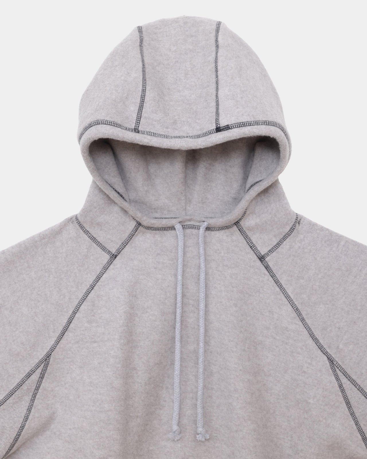 Fold Hoodie - Recycled Cotton - Grey Melange