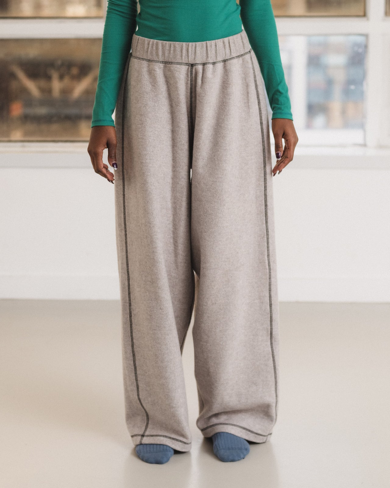 Fold Sweatpants - Recycled Cotton - Grey Melange