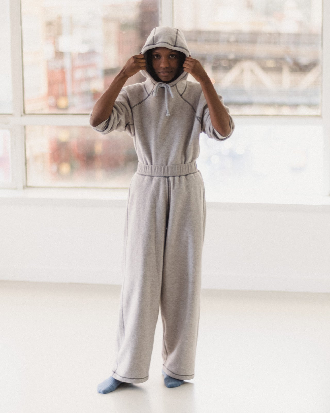 Fold Sweatpants - Recycled Cotton - Grey Melange