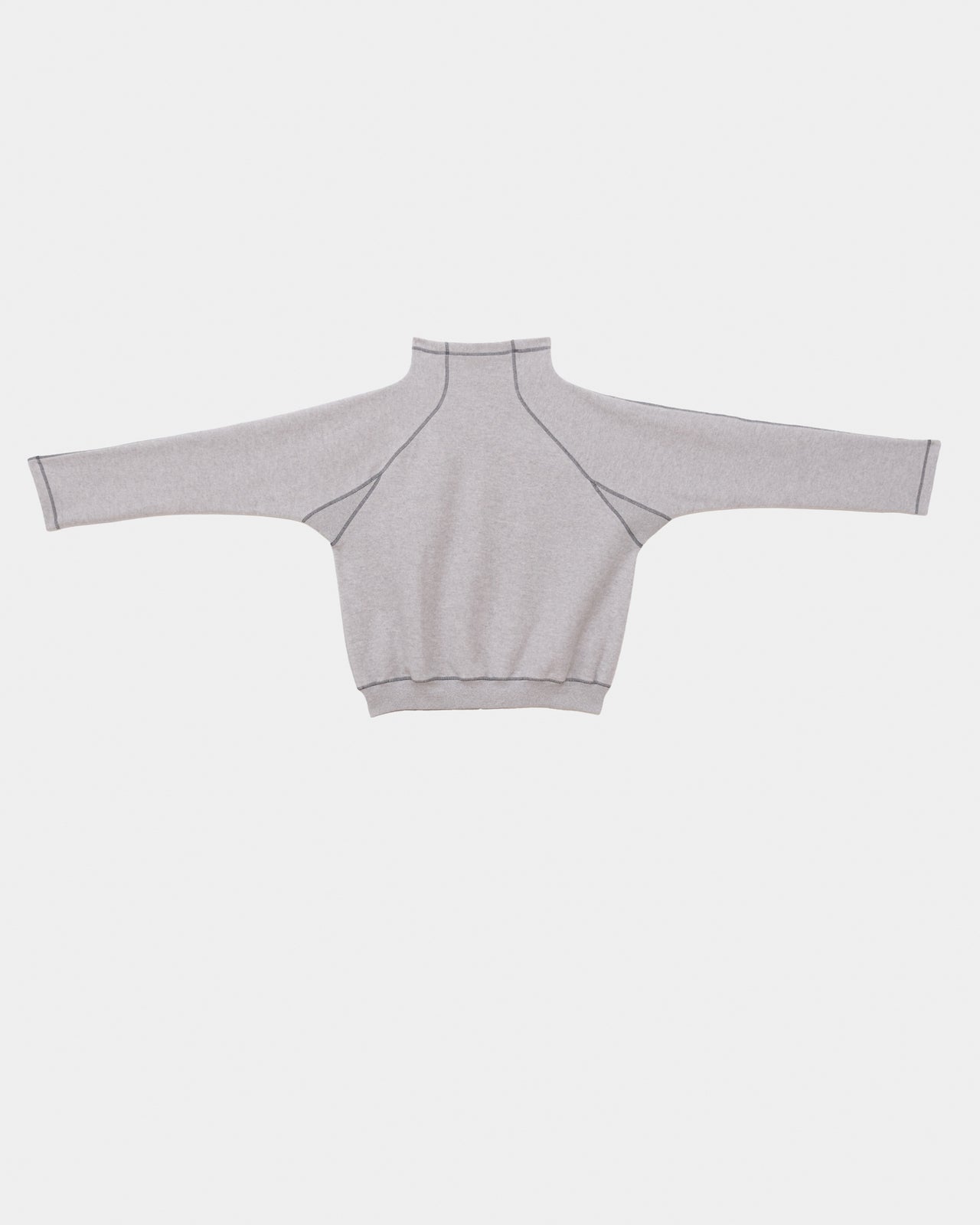 Fold Turtleneck - Recycled Cotton - Grey Melange