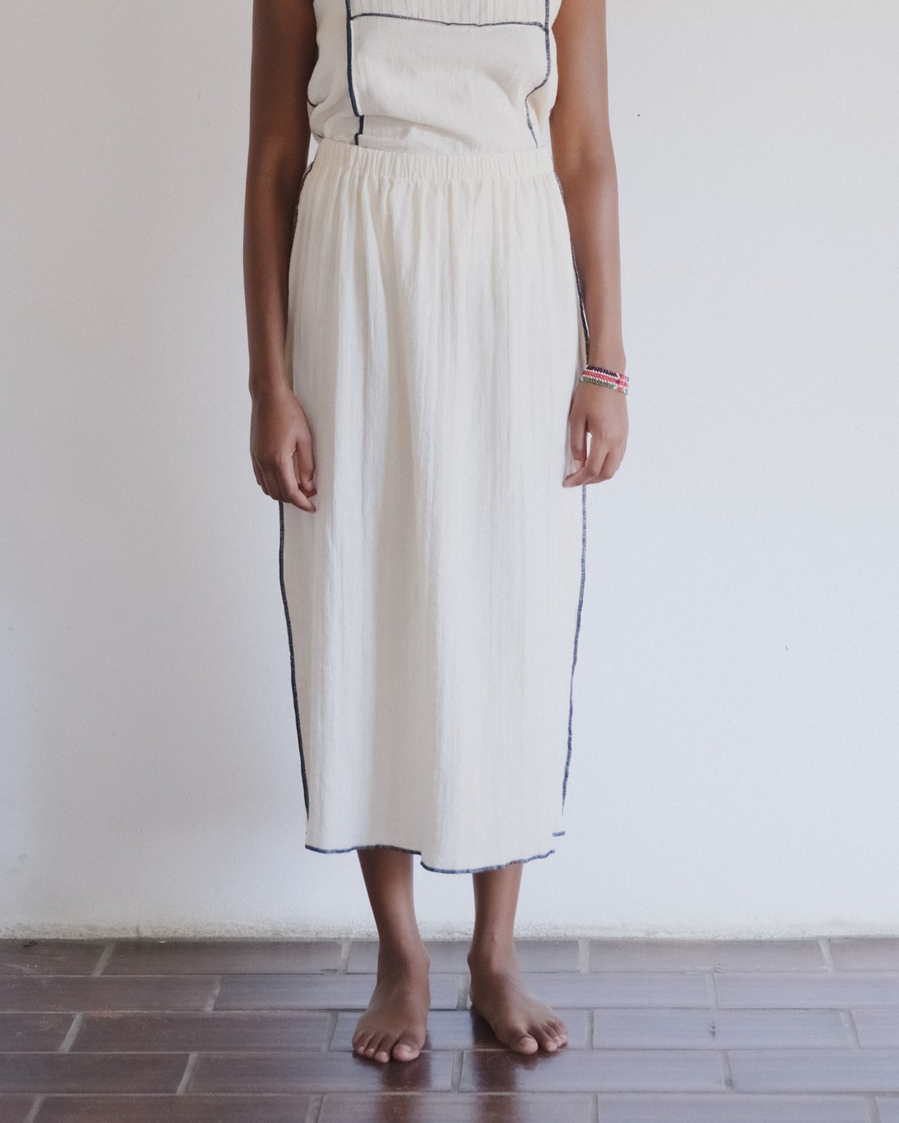 Folio Skirt - Crinkle Linen - Off White