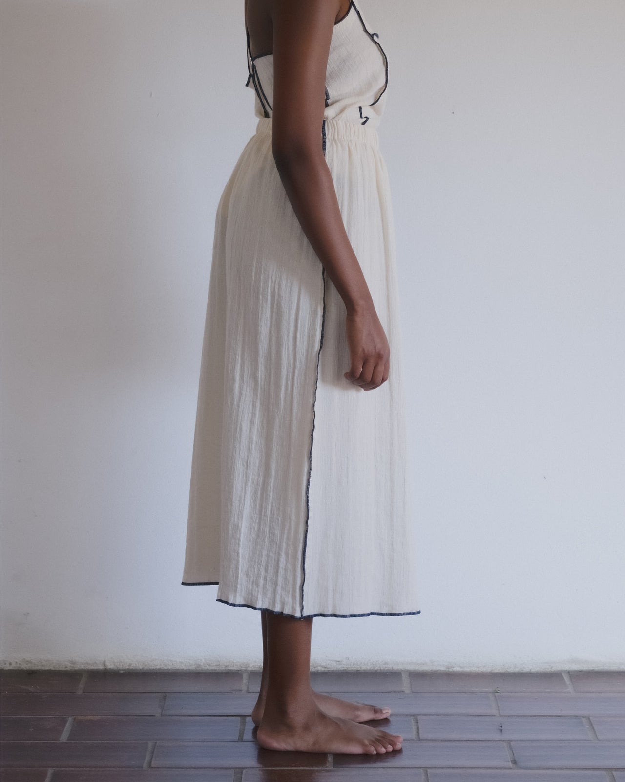 Folio Skirt - Crinkle Linen - Off White