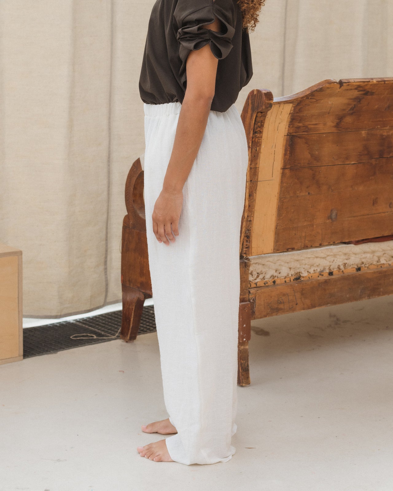 Folio Pants - Crinkle Linen - Off White