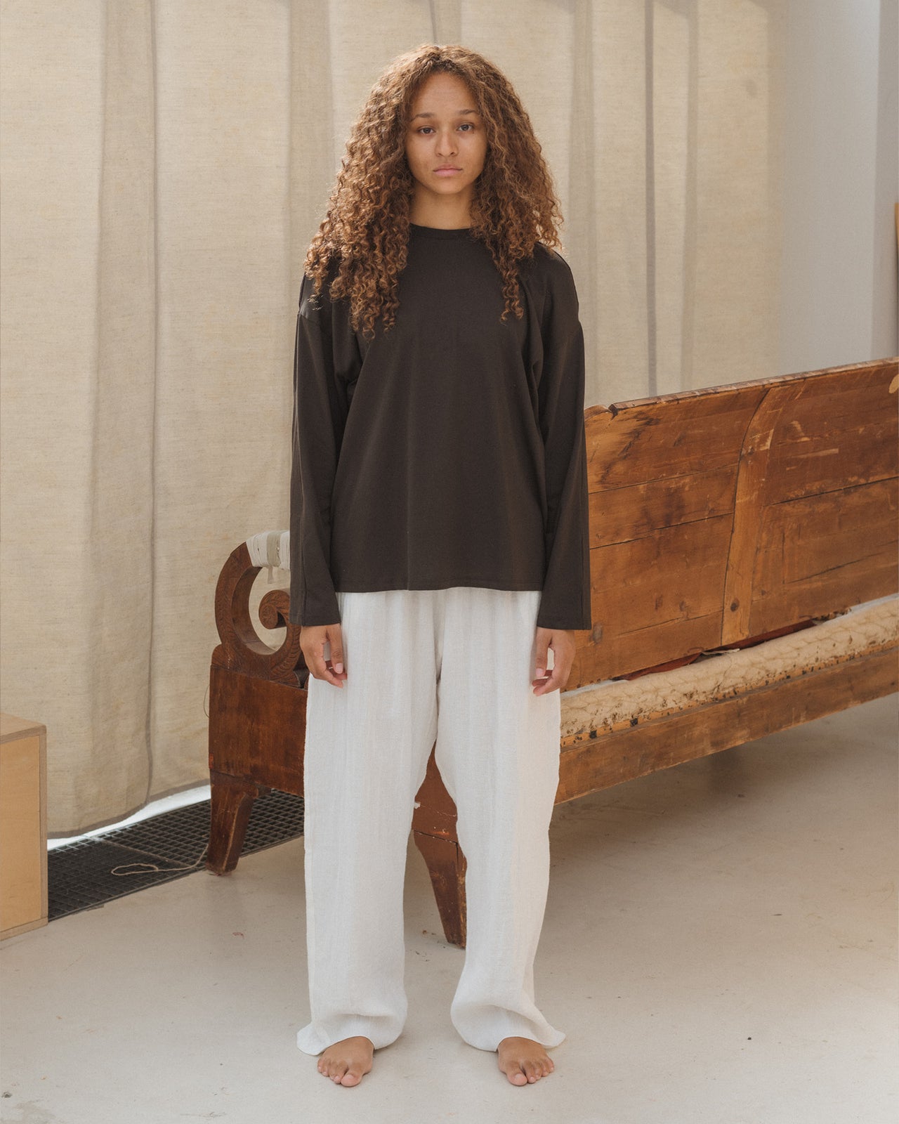 Folio Pants - Crinkle Linen - Off White