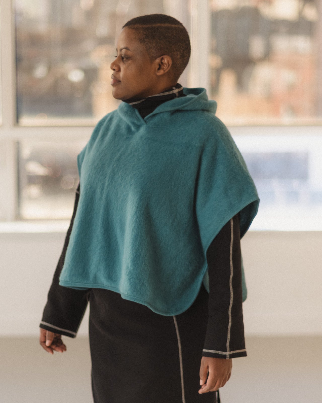 Fortu Hooded Vest - Brushed Wool - Opale Green