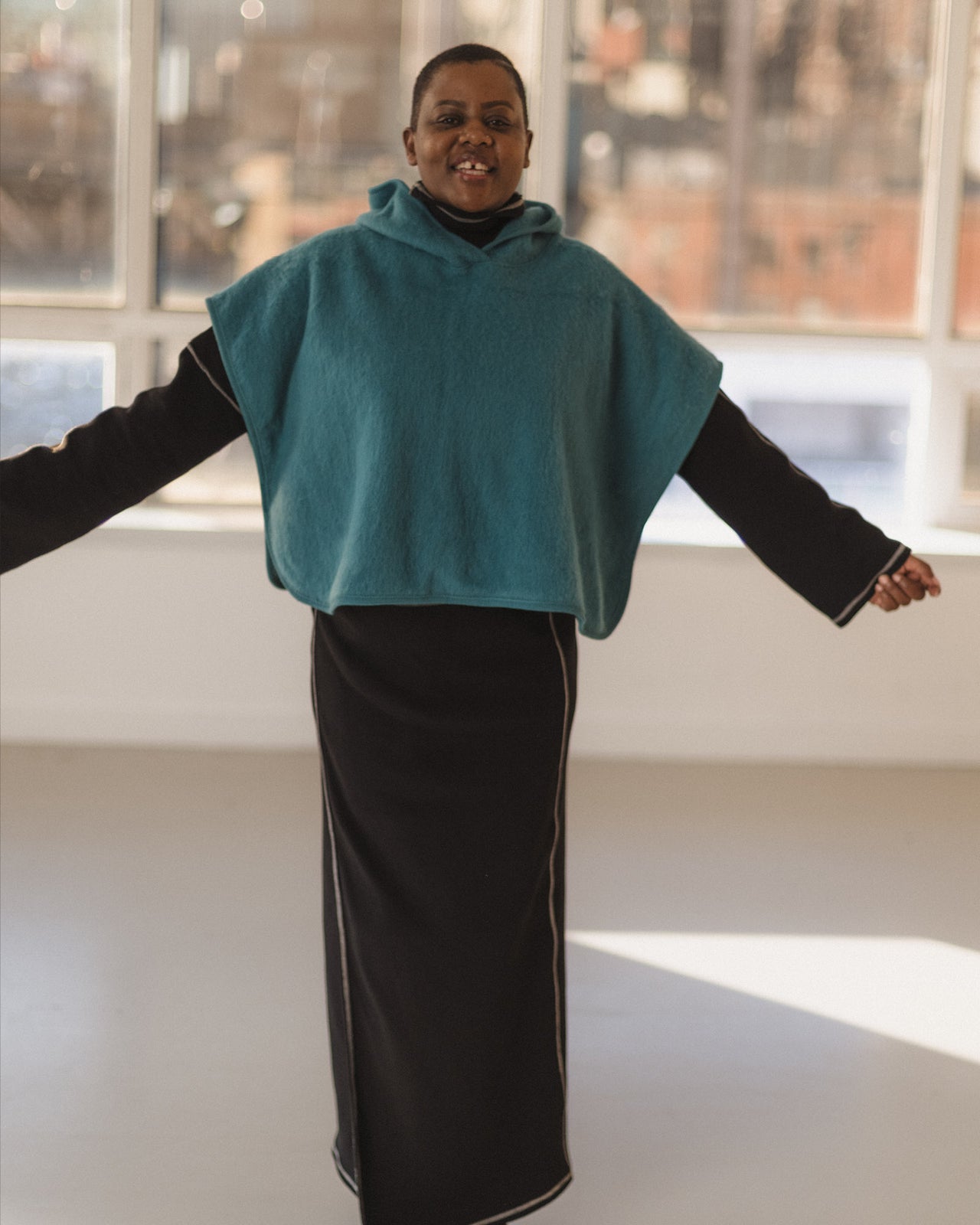 Fortu Hooded Vest - Brushed Wool - Opale Green